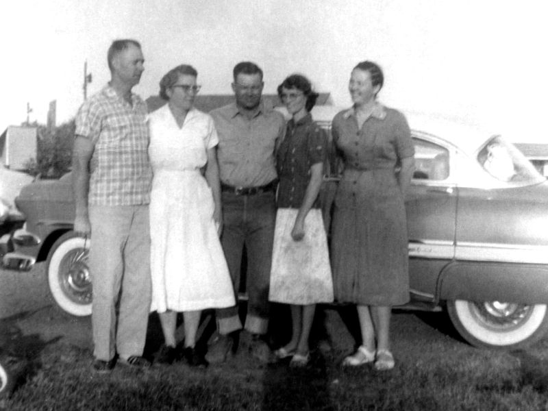 1956-11 Vernon, Carolina, Eugene, Nell, Jeorgia in Abilene, November 1956
